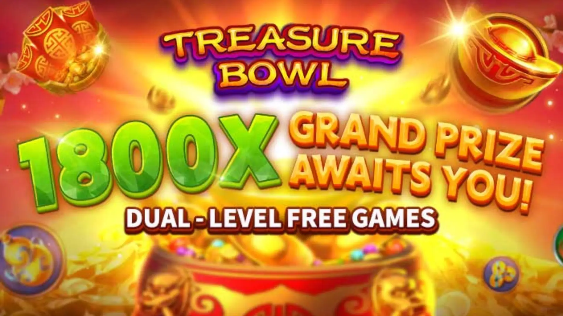 Multiplicadores Treasure Bowl jogovvv - 7777x Máximo com Tigela Dourada
